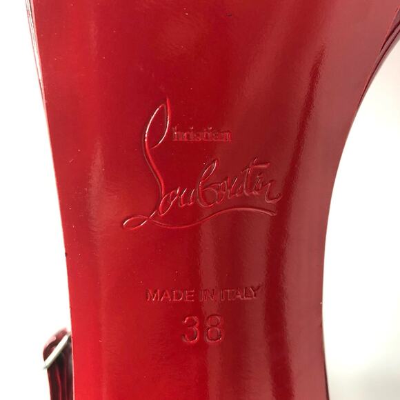 NEW Christian Louboutin Loubi Vega Red Crystal Embellished Strappy Sandals 38 - Picture 9 of 9